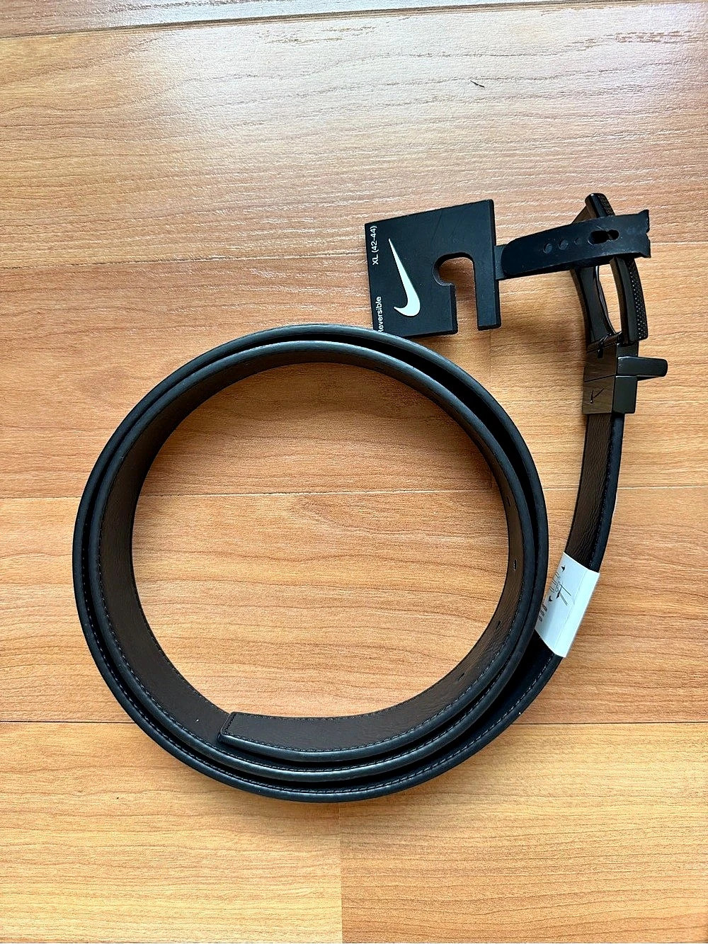 Nike Reversible Belt Men’s XL 42-44 Black/Brown Swoosh Buckle NWT